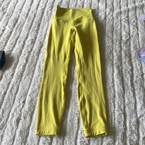 Lululemon neon yellow leggings, perfect condition!